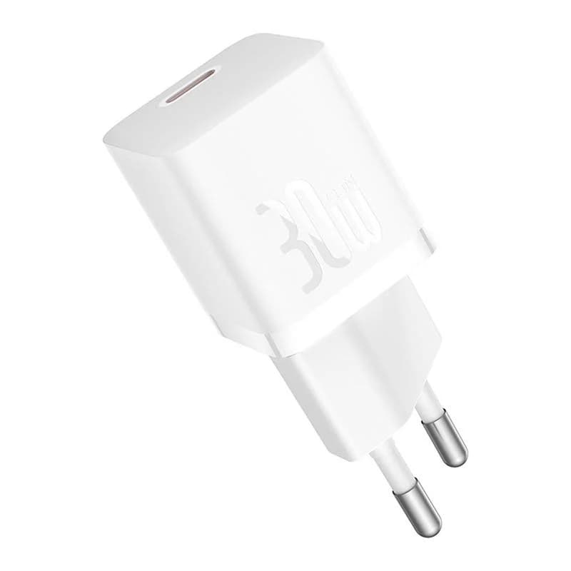 INCARCATOR retea Baseus, GaN5 Fast Charger 30W, 1 x USB Type-C 5V/3A, alb "CCGN070502" - 6932172624446 — miniatură