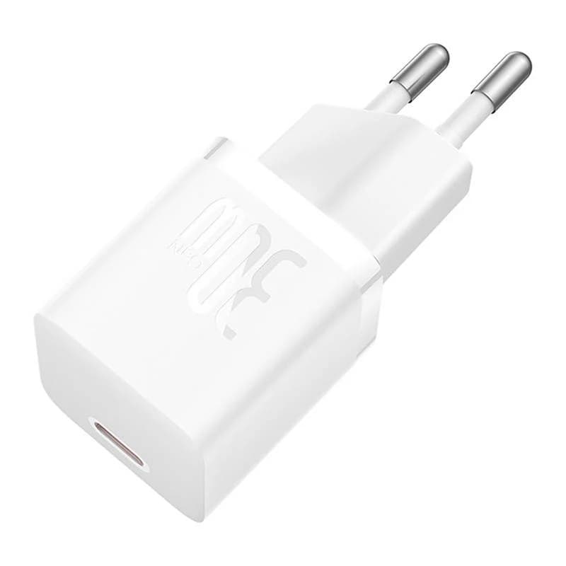 INCARCATOR retea Baseus, GaN5 Fast Charger 30W, 1 x USB Type-C 5V/3A, alb "CCGN070502" - 6932172624446 — miniatură