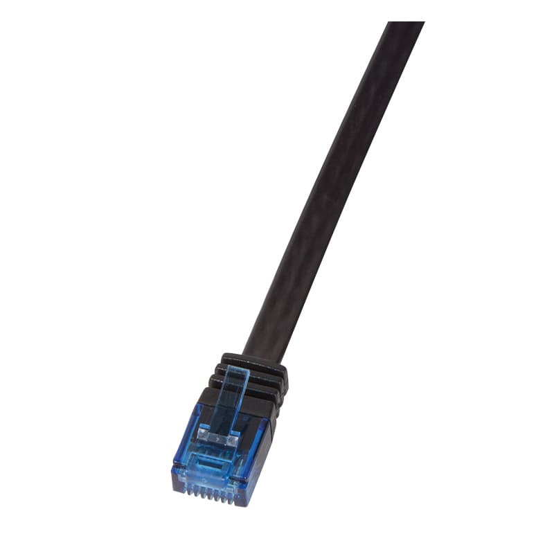 PATCH CORD UTP LOGILINK Cat6, cupru, flat, 2 m, negru, AWG32, "CF2053U"