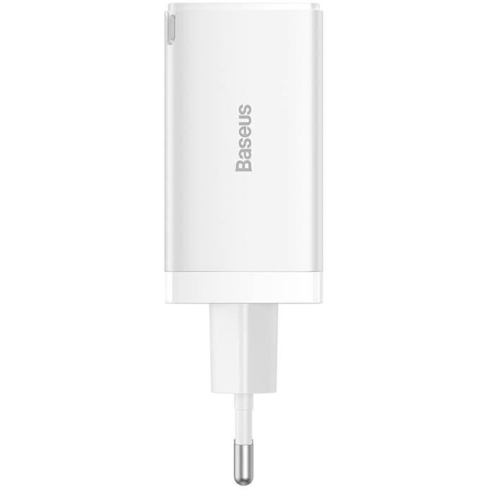 INCARCATOR retea Baseus, GaN5 Pro Fast Charger 65W, 2 x USB Type-C 5V/3A, 1 x USB 5V/3A, cablu fast charging Type-C la Type-C 1m inclus, alb "P10110812227-Z1"-6932172630232 — miniatură