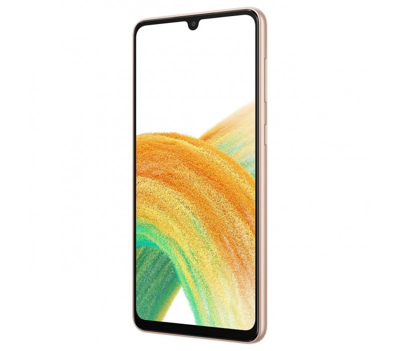 Samsung Galaxy A33 DS Awesome Peach 5G/6.4"/OC/6GB/128GB/13MP/48MP+8MP+5MP+2MP/5000mAh + IP67 "SM-A336BZOGEUE" — miniatură