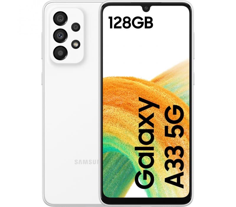 Samsung Galaxy A33 DS Awesome White 5G/6.4"/OC/6GB/128GB/13MP/48MP+8MP+5MP+2MP/5000mAh + IP67 "SM-A336BZWGEUE"