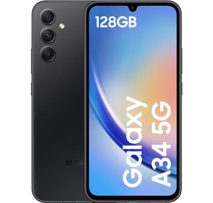 Samsung Galaxy A34 DS Black 5G/6.55"/OC/6GB/128GB/13MP/48MP+8MP+5MP/5000mAh + IP67 "SM-A346BZKAEUE"