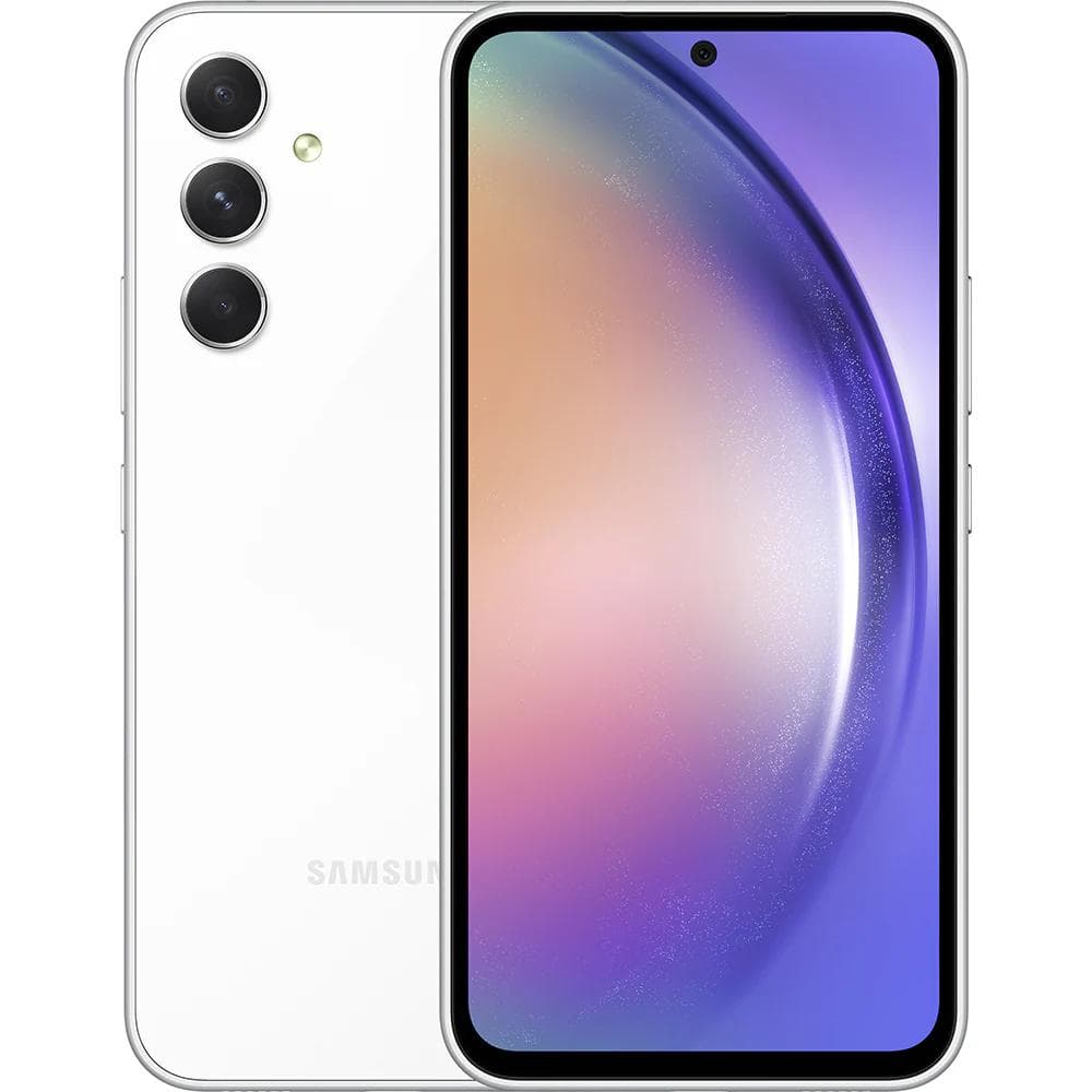Samsung Galaxy A54 DS White 5G/6.42"/OC/8GB/256GB/32MP/50MP+12MP+5MP/5000mAh + IP67 "SM-A546BZWDEUE" — miniatură