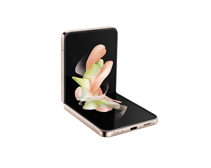 Samsung Galaxy Z Flip4 DS Pink Gold 5G/6.7/OC/8GB/512GB/10MP/12MP+12MP/3700mAh "SM-F721BZDPEUE" — miniatură