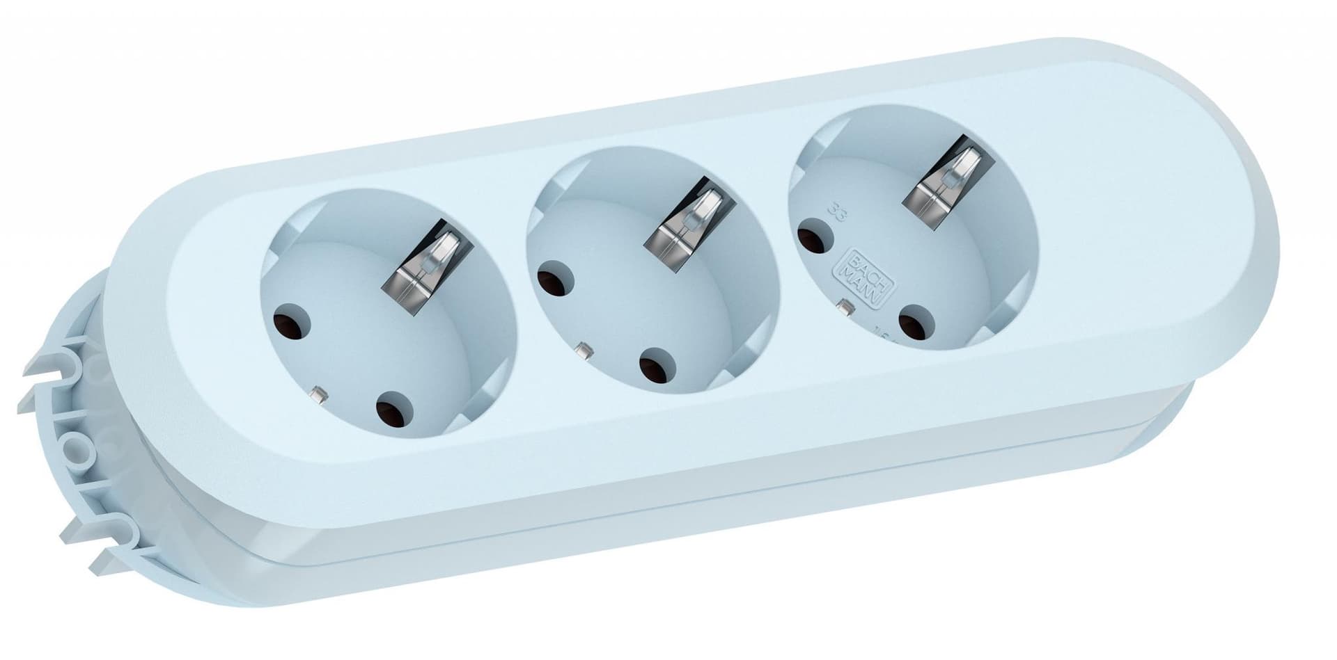 PRELUNGITOR Bachmann, Schuko x 3, conectare prin Schuko (T), cablu 1.5 m, fara protectie, albastru, "BM-387.2701"