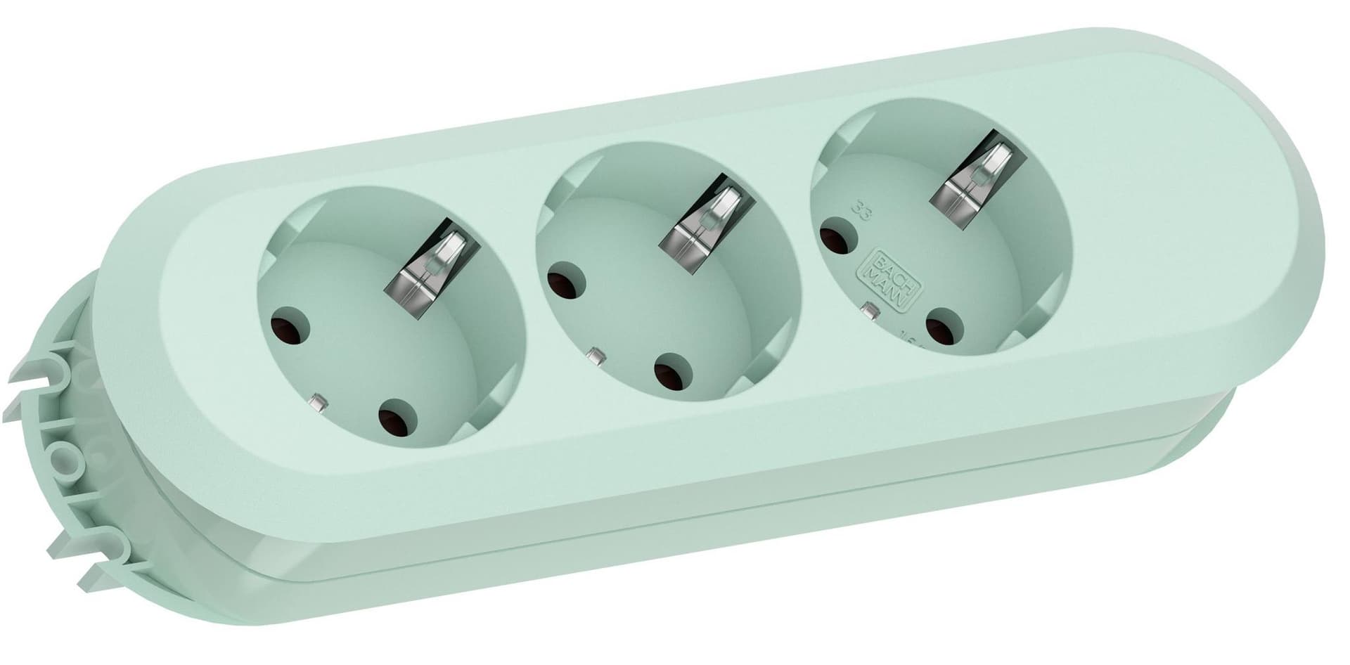 PRELUNGITOR Bachmann, Schuko x 3, conectare prin Schuko (T), cablu 1.5 m, fara protectie, verde, "BM-387.2702"