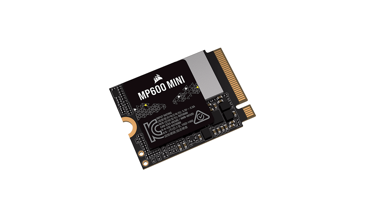 SSD Corsair Force MP600 Mini, 1 TB, NVMe, M.2, PCIe 4.0 "CSSD-F1000GBMP600MN" — miniatură