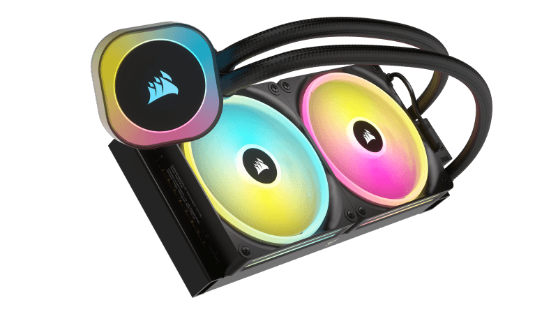 Cooler Corsair "iCUE LINK H115i", skt universal, racire cu lichid, ventilator 120 mm x 2, 2000 rpm, iluminat RGB, "CW-9061002-WW" — miniatură
