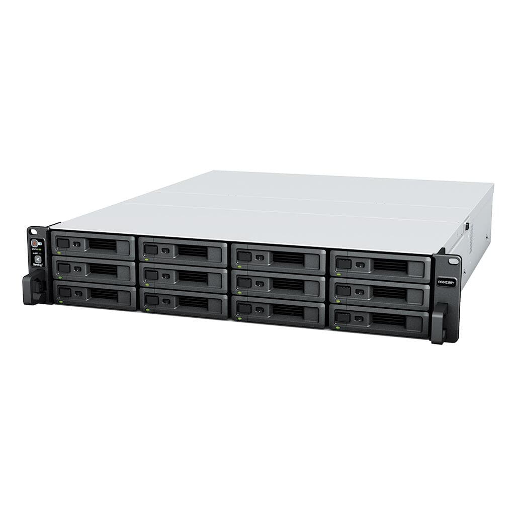 SYNOLOGY RS2423RP+ 12-BAY Rackstation AMD Ryzen Embedded V1500B AMD QUAD CORE 8GB RAM HDD/SSD Only "RS2423RP+" — miniatură