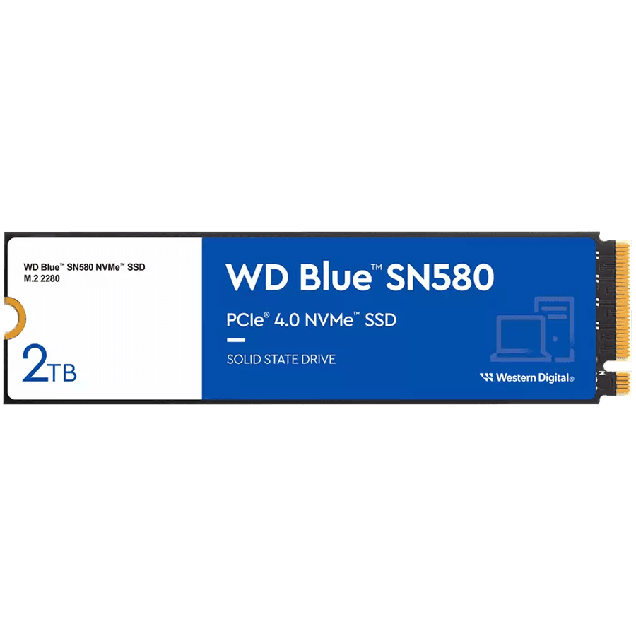 SSD WD Blue SN580 2TB M.2 2280 PCIe Gen4 x4 NVMe TLC, Read/Write: 4150/4150 MBps, IOPS 600K/750K, TBW: 900 "WDS200T3B0E"