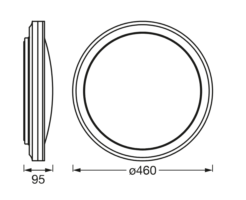 SMART WIFI ORBIS CIRCLE460 RGBTW BKLEDV "000004058075573833" — miniatură