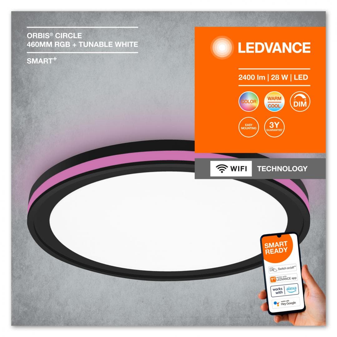 SMART WIFI ORBIS CIRCLE460 RGBTW BKLEDV "000004058075573833"