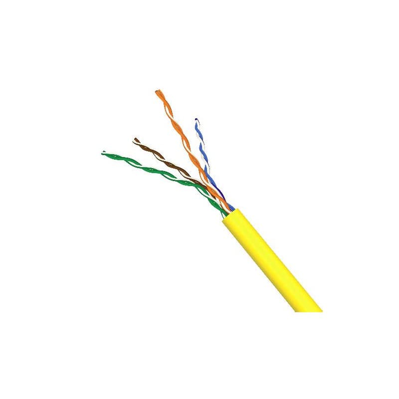 Cablu U/UTP cat.5e, manta PVC, Euroclass Eca - 305m/cutie, galben - Molex "39-504-PS"