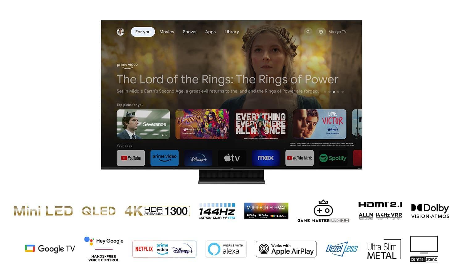 TELEVIZOARE TCL Smart TV TCL 50C805 50"-126CM (Model 202,"50C805" — miniatură
