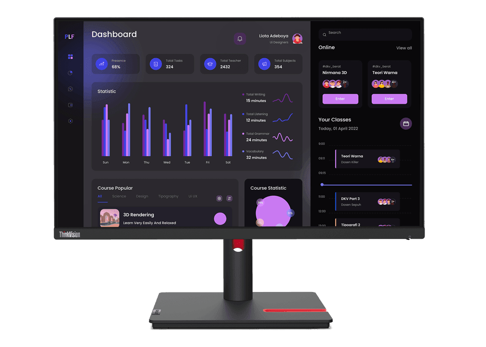 ThinkVision T24i-30 23.8 FHD IPS HMDI 3Y "63CFMATXEU"