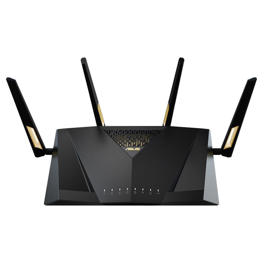 ASUS RT-AX88U Pro AX6000 Dual Band WiFi 6 Router Dual 2.5G Port Quad-Core CPU AiProtection Pro WPA3 AiMesh support "90IG0820-MO3A00"