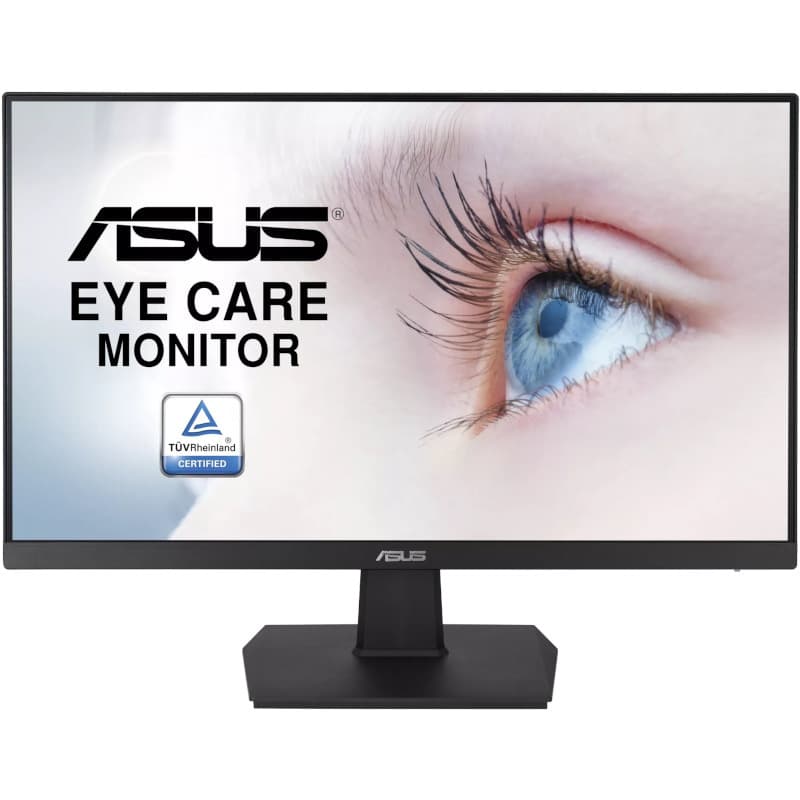 ASUS VA24EHE 23.8inch Monitor FHD 1920x1080 IPS 75Hz HDMI DVI-D D-Sub Flicker free Low Blue Light Adaptive-Sync "90LM0569-B01170"