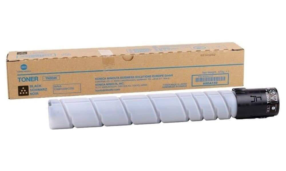Toner Original Konica-Minolta Black, TN-324K Half, pentru Bizhub C258|Bizhub C308|Bizhub C368, 28K,"A8DA15H"