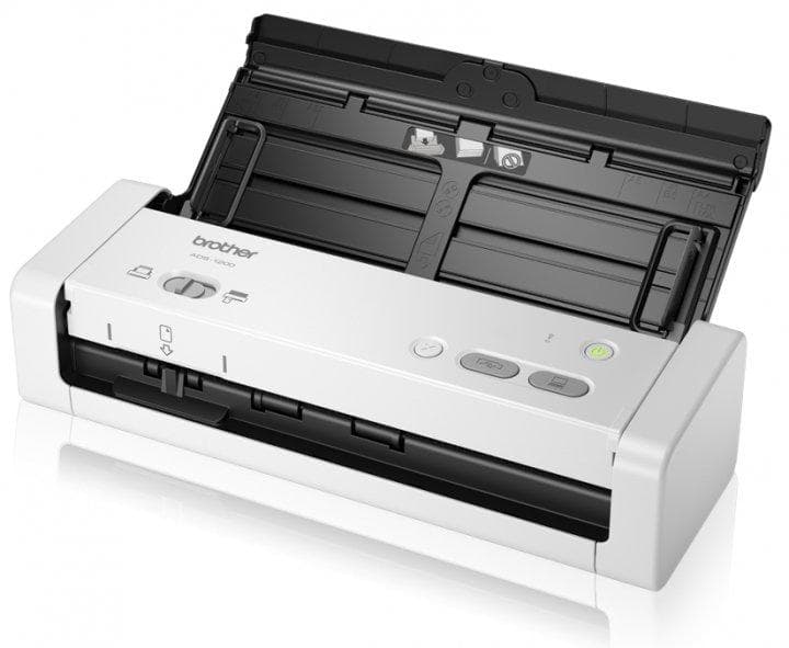 Scanner Portabil BROTHER ADS-1200, A4, Viteza de scanare duplex: 25ppm/50ipm, Optiuni: ID Scan slot, Conectivitate:USB, Scanare ambele fete:Da, ADF:20coli "ADS1200TC1"
