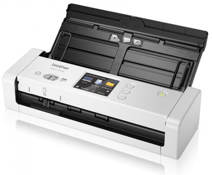 Scanner Compact BROTHER ADS-1700W, A4, Viteza de scanare duplex: 25ppm/50ipm, Optiuni: ID Scan slot, Conectivitate:USB|WiFI, Scanare ambele fete:Da, ADF:20coli "ADS1700WTC1"