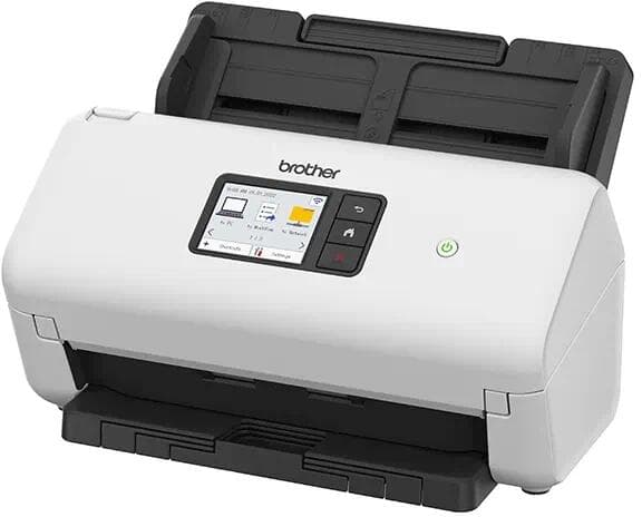 Scanner Desktop BROTHER ADS-4500W, A4, Viteza de scanare duplex: 35ppm/70ipm, Optiuni:, Conectivitate:USB|Retea, Scanare ambele fete:Da, ADF:60coli "ADS4500WTF1"