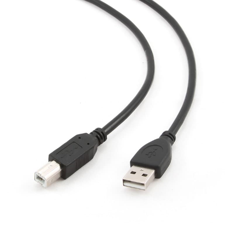 CABLU USB GEMBIRD pt. imprimanta, USB 2.0 (T) la USB 2.0 Type-B (T), 1.8m, conectori auriti, black, "CCP-USB2-AMBM-6" / 45505977 — miniatură
