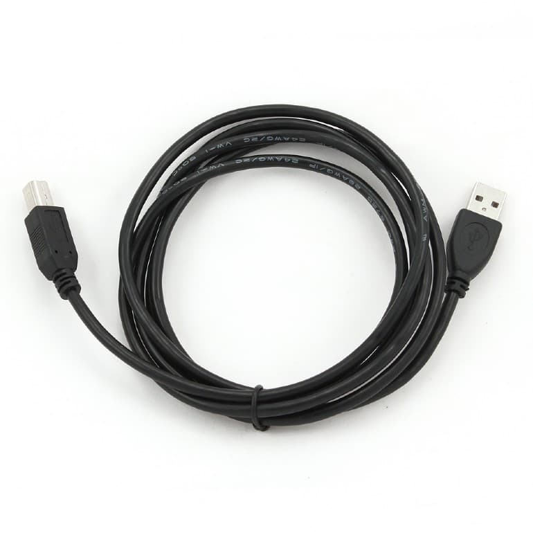 CABLU USB GEMBIRD pt. imprimanta, USB 2.0 (T) la USB 2.0 Type-B (T), 1.8m, conectori auriti, black, "CCP-USB2-AMBM-6" / 45505977 — miniatură