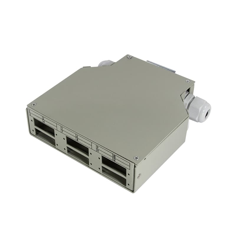 CUTIE DISTRIBUTIE DIN rail fibra optica LOGILINK, pentru cuple LC si SC, otel, gri, "FB5000"