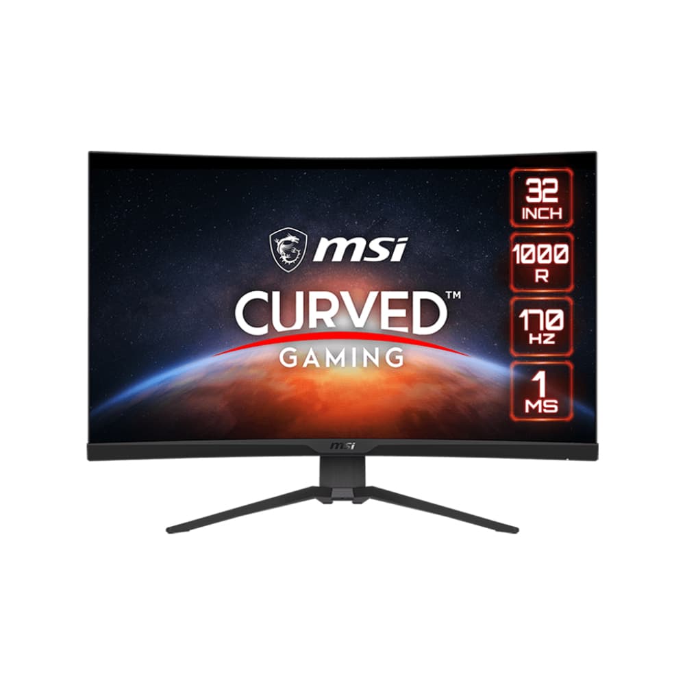 MSI G322CQP 31.5inch VA 2560x1440 Curve 1000R 170Hz 1ms 2xHDMI DP Tilt/Height/Swivel Black "G322CQP"