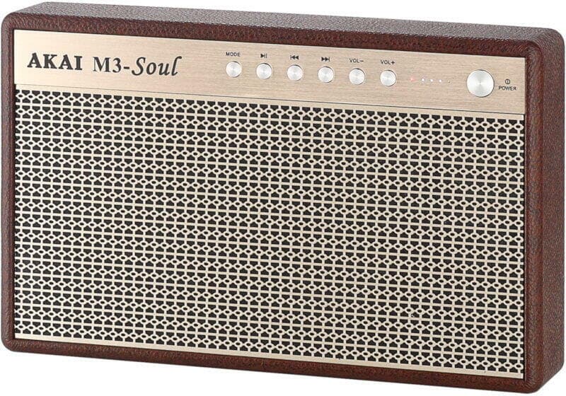 Boxa portabila AKAI, retro, 20 W RMS, Bluetooth, bej, "M3 SOUL"