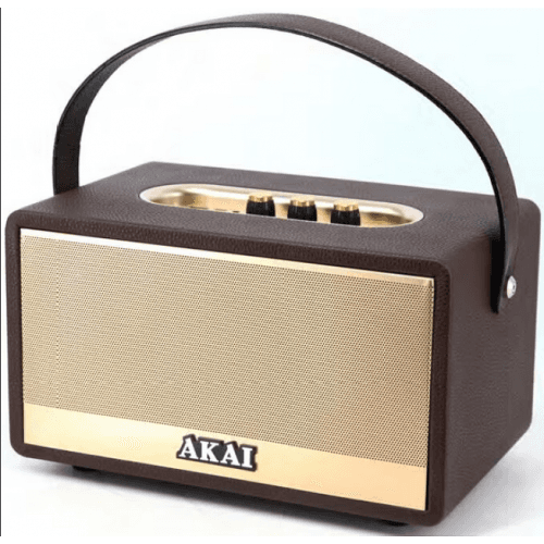 Boxa portabila AKAI, retro, 70 W RMS, Bluetooth, radio FM, maro, "M7 STORM"