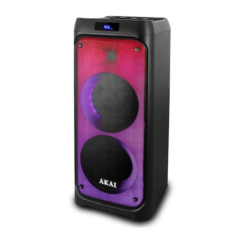 Boxa portabila AKAI, "Party Speaker 260", 50 W RMS, Bluetooth, acumulator 4000 mAh, lumini LED, telecomanda, negru "PARTY SPEAKER 260" — miniatură