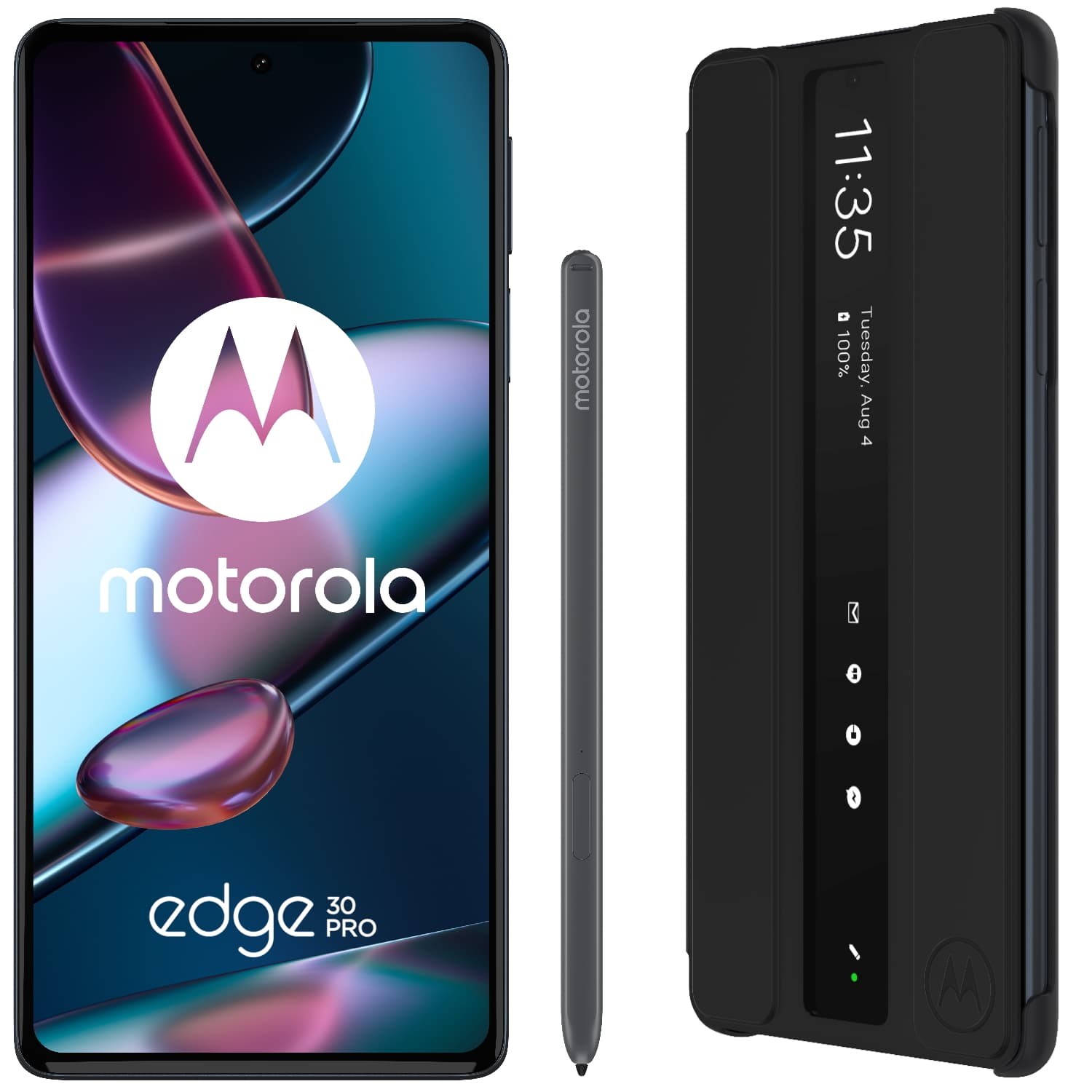 SMARTphone Motorola Edge 30 Pro 5G + Smart Stylus and Folio Edition 256/12GB RAM 68W Cosmos Blue, "PASS0043RO"