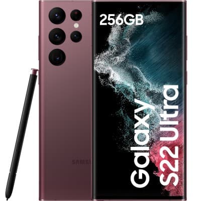 SmartPhone Samsung S22 Ultra S908 5G 12GB RAM 256GB Dual SIM Burgundy, "PHT15721"