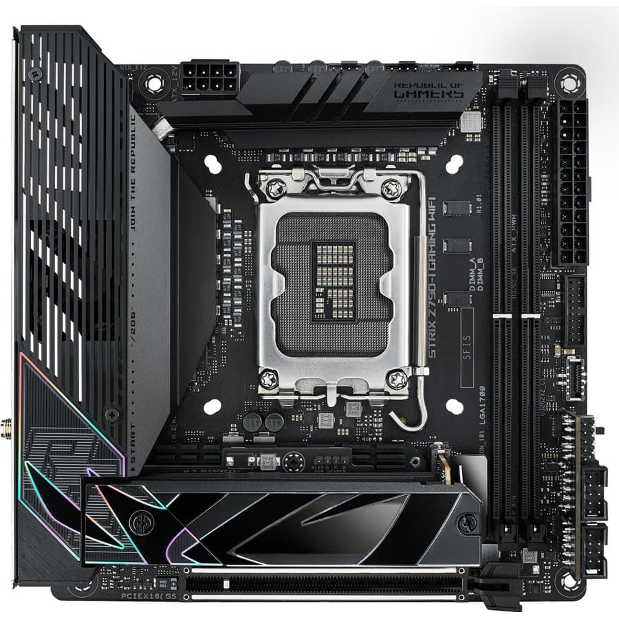 Placa de baza ASUS ROG STRIX Z790-I GAMING WIFILGA1700, Z790, USB3.2 GEN 2X2 MB "ROG STRIX Z790-I GM"