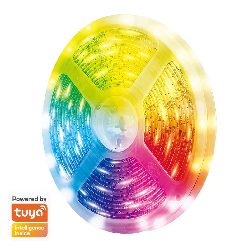 BANDA LUMINI LOGILINK, Wi-Fi Smart, autoadeziva, RGB, 400 lm, IP65, alimentare AC/DC 12 V/1,5 A, compatibil TUYA, Amazon Alexa si Google Home, 5m "SH0126" (include TV 0.18lei)