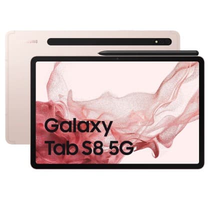 Samsung Galaxy Tab S8 Pink Gold 5G/11/OC/8GB/128GB/12MP/13MP+6MP/8000mAh "SM-X706BIDAEUE"