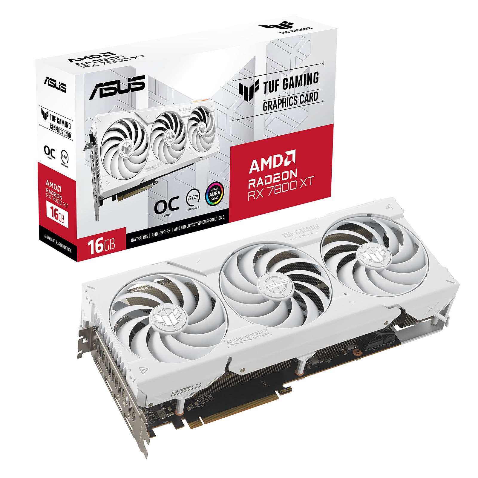 PLACI VIDEO Asus As TUF Gaming Radeon RX 7800 XT OC 16G W,"TUF-RX7800XT-O16G-WHITE-GAMING"