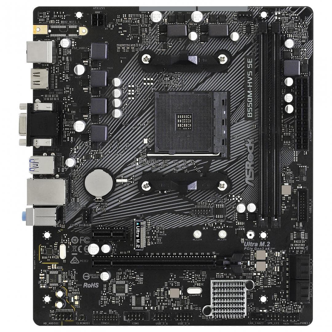 MB ASROCK B550M-HVS SE AM4 "B550M-HVS SE" — miniatură