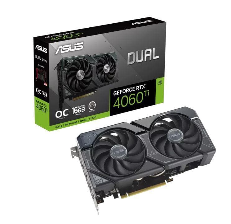 VGA PCIE16 RTX4060TI 16GB/DUAL-RTX4060TI-O16G ASUS "DUAL-RTX4060TI-O16G"