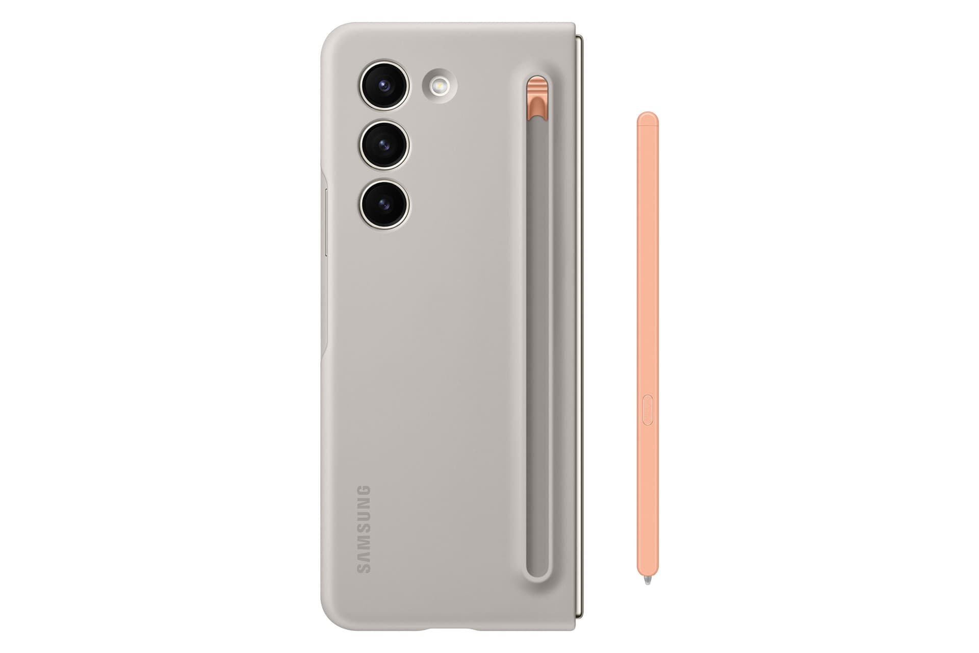 HUSE Smartphone Samsung Samsung Galaxy Z Fold5 SlimCase&Pen Sand,"EF-OF94PCUEGWW" — miniatură