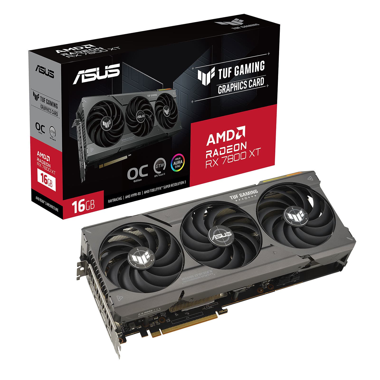 PLACI VIDEO Asus Asus TUF Gaming Radeon RX 7800 XT OC 16G,"TUF-RX7800XT-O16G-GAMING"