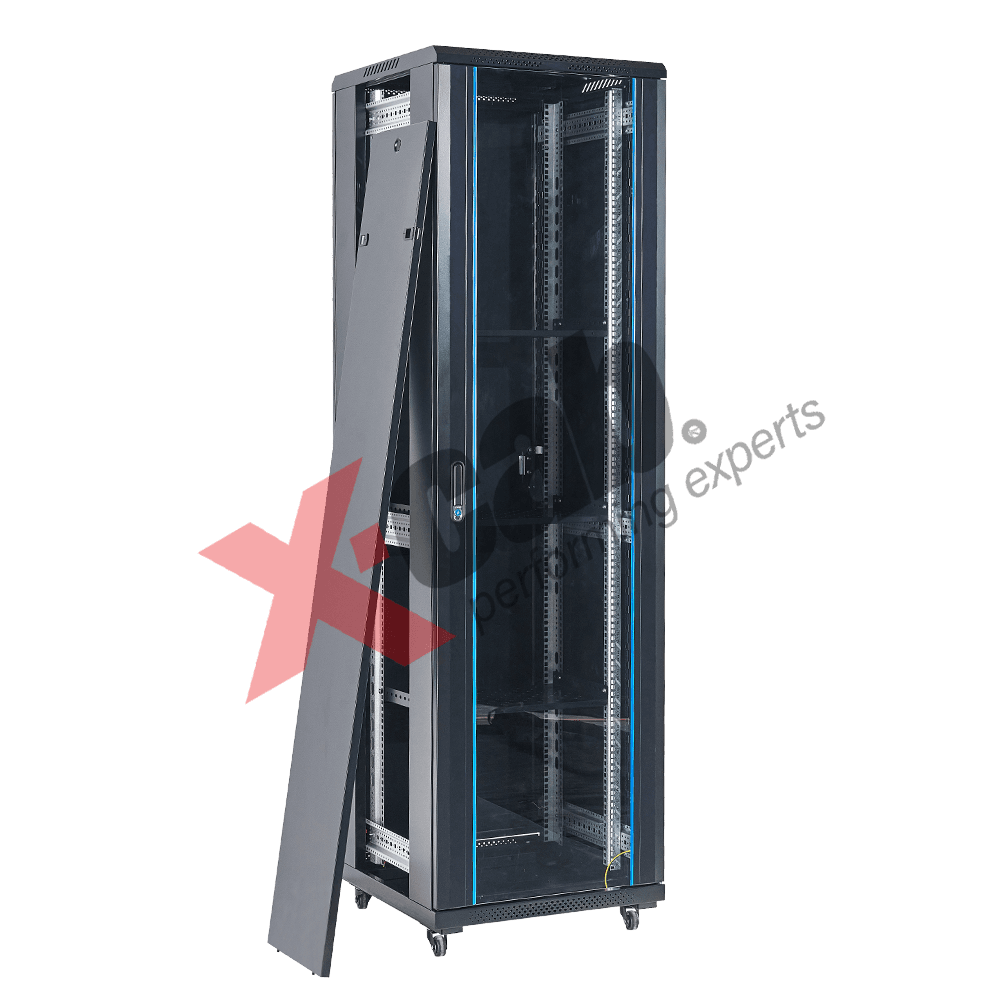 Cabinet metalic de podea 19", tip rack stand alone, 42U 600x600 mm, Xcab S "XCAB-42U6060S" — miniatură