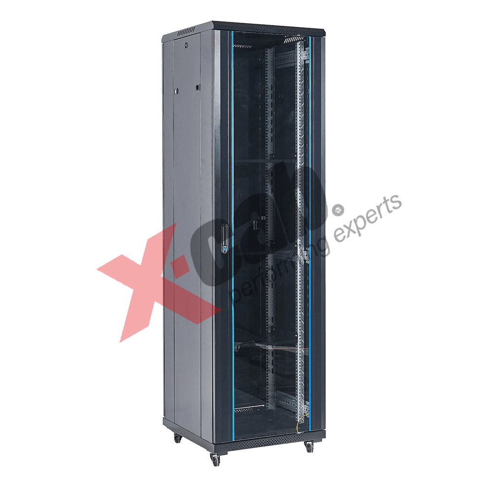 Cabinet metalic de podea 19", tip rack stand alone, 42U 600x600 mm, Xcab S "XCAB-42U6060S"