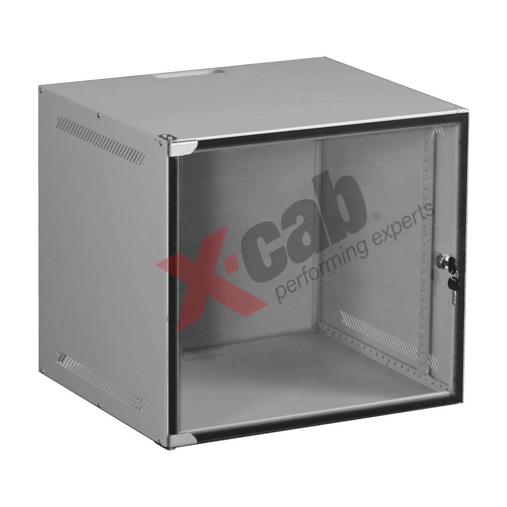 Cabinet metalic de perete 19", tip rack wallmount, 6U 520x450 mm, Xcab WS Gri "Xcab-6U45WS.7035"