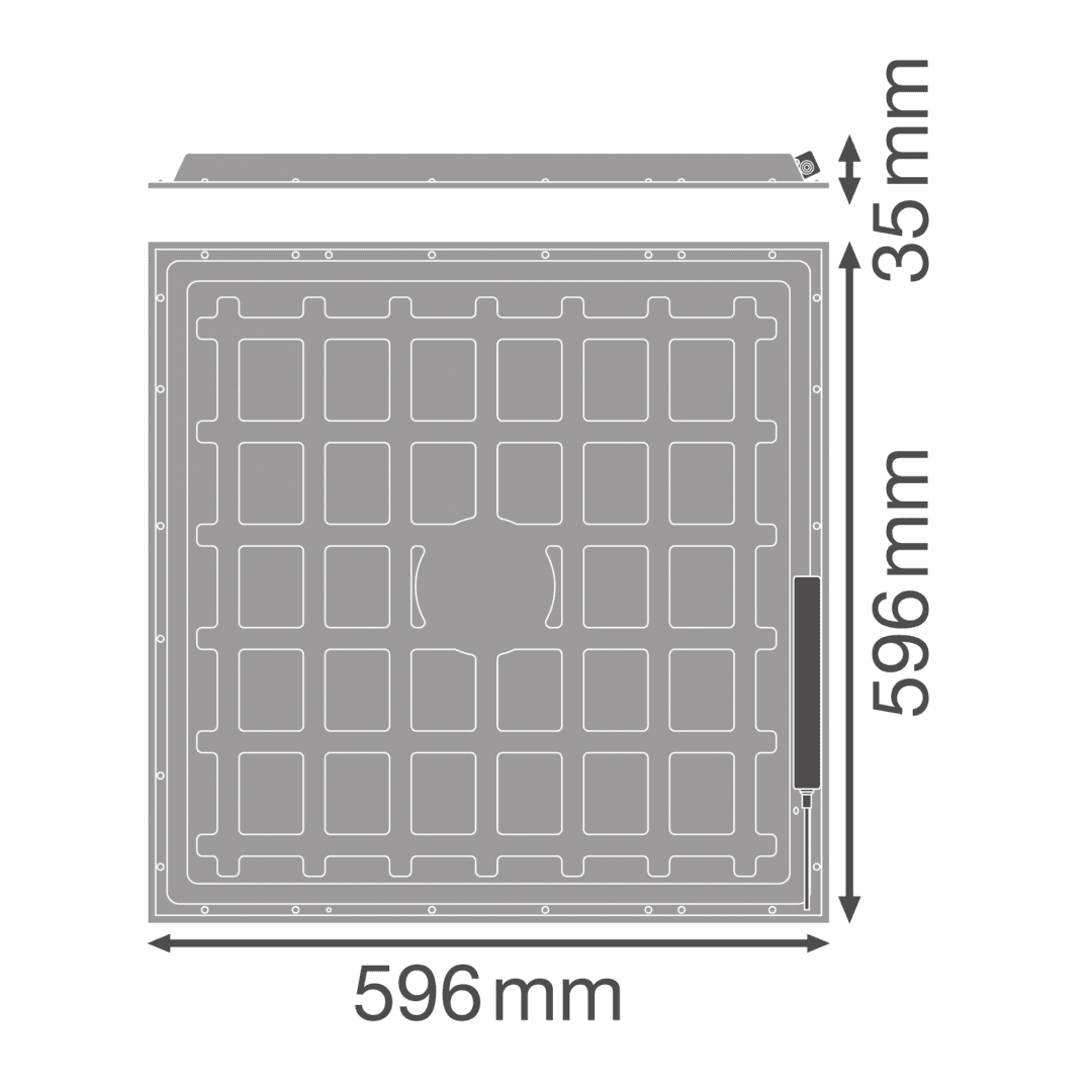 PANEL ESSENTIAL 60X60CM 36W 840 WT LEDV "000004058075762657" — miniatură