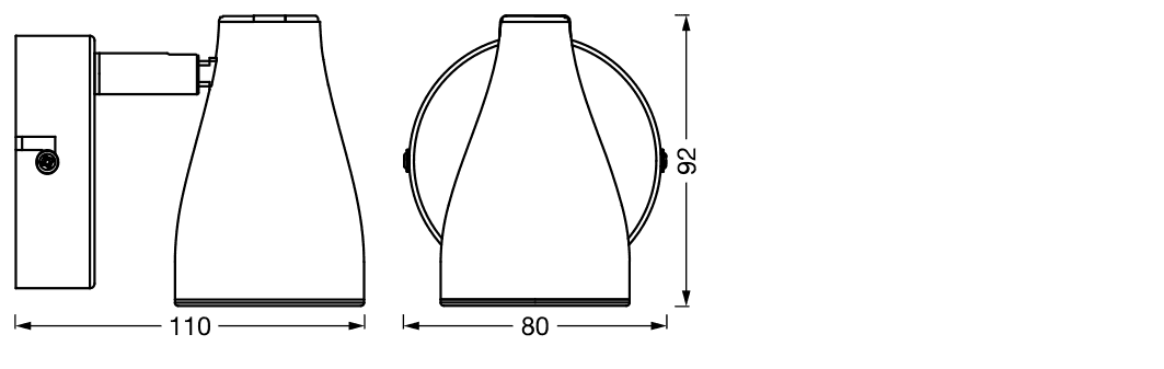 LED SPOT PEAR 1X4.3W 827 GU10 WT LEDV "000004058075826410" — miniatură