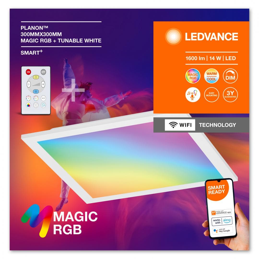 CORPURI de ILUMINAT Osram SMARTWIFI PLANON 30X30 MGC RGBTW RCLEDV "000004099854090370"
