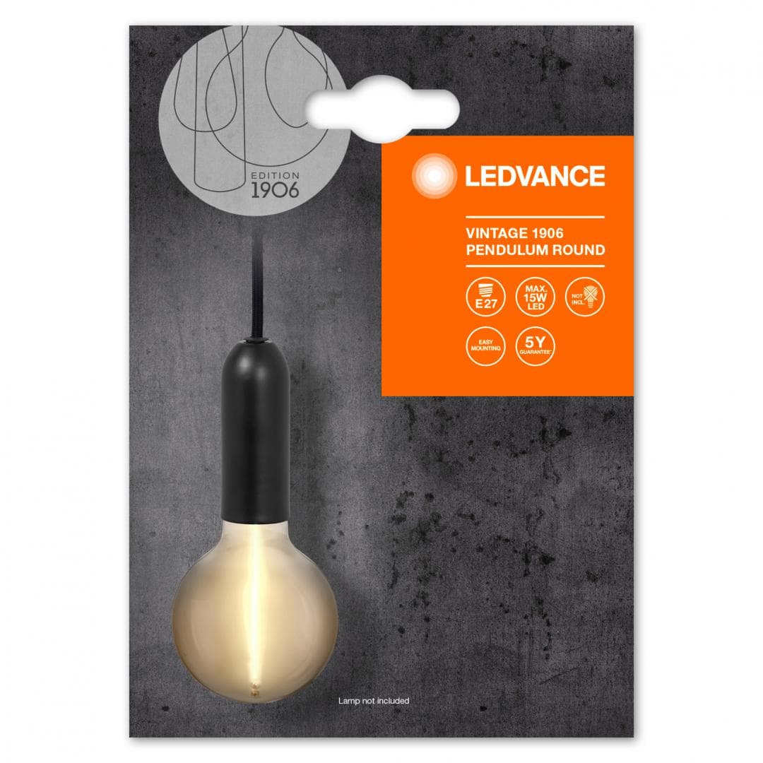 1906 PENDULUM ROUND E27 BK LEDV "000004099854092589"